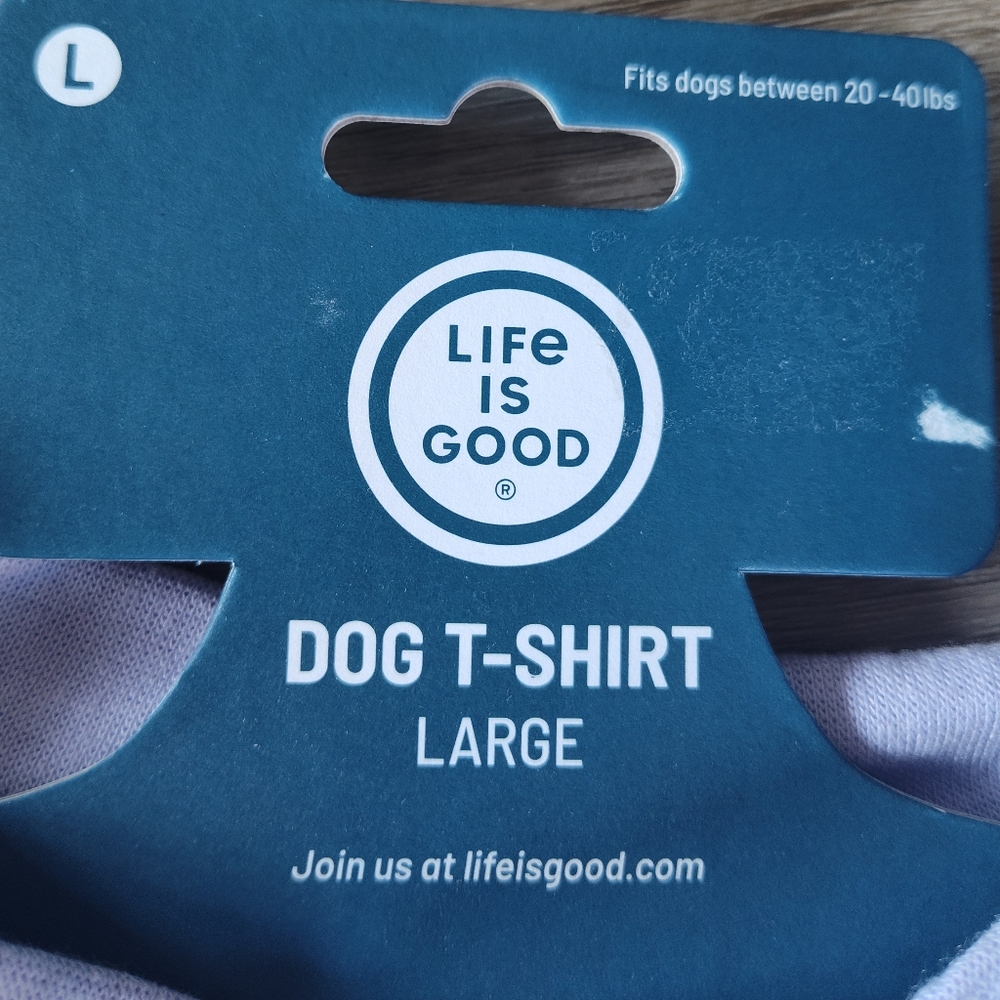 4/$12🌀🆕Dog Life T-Shirt Sz L (20-40lbs) NWT - Picture 3 of 3